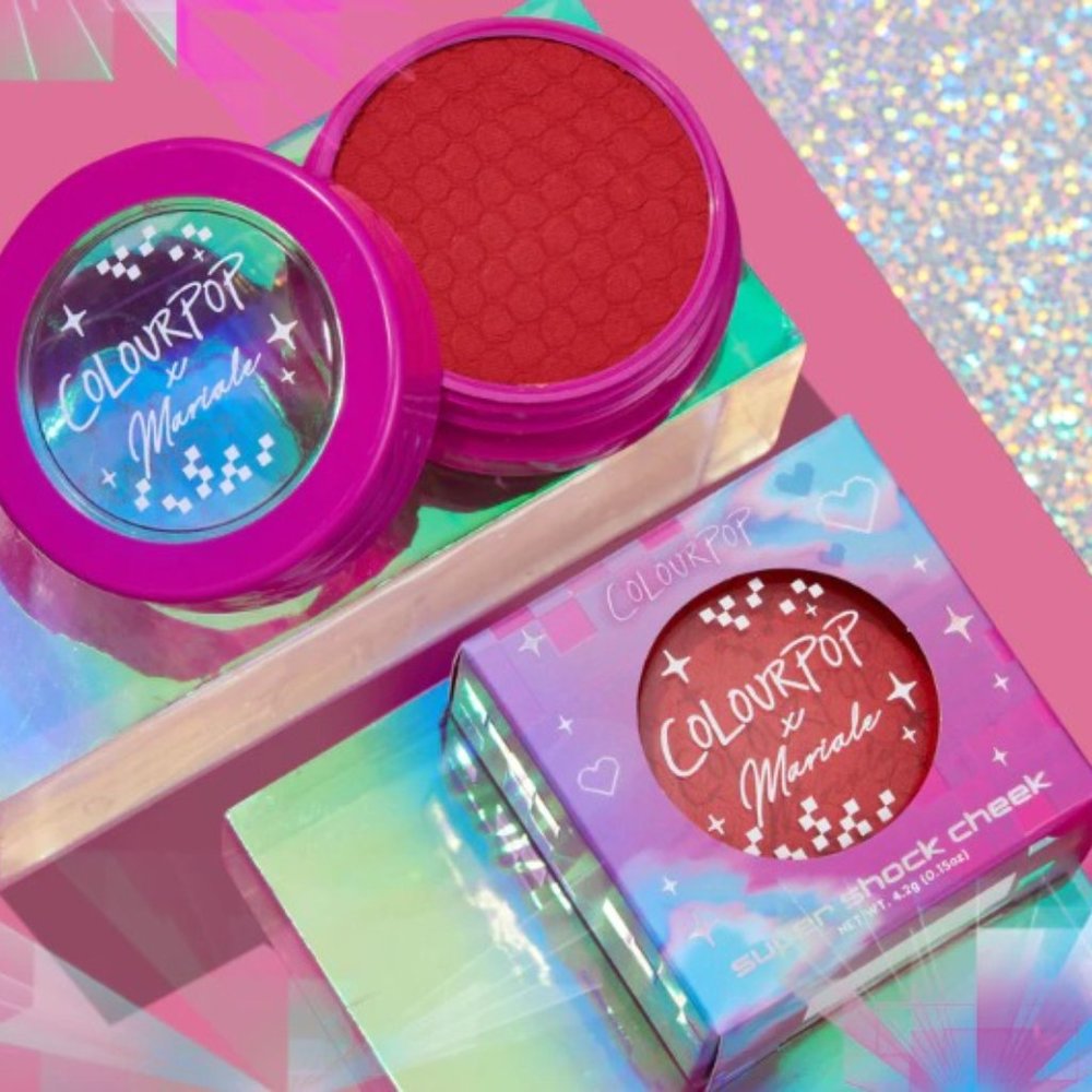 just playin' super shock blush Colourpop x Mariale, new
